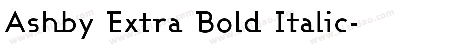 Ashby Extra Bold Italic字体转换